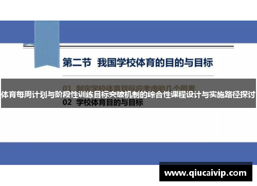 体育每周计划与阶段性训练目标突破机制的综合性课程设计与实施路径探讨